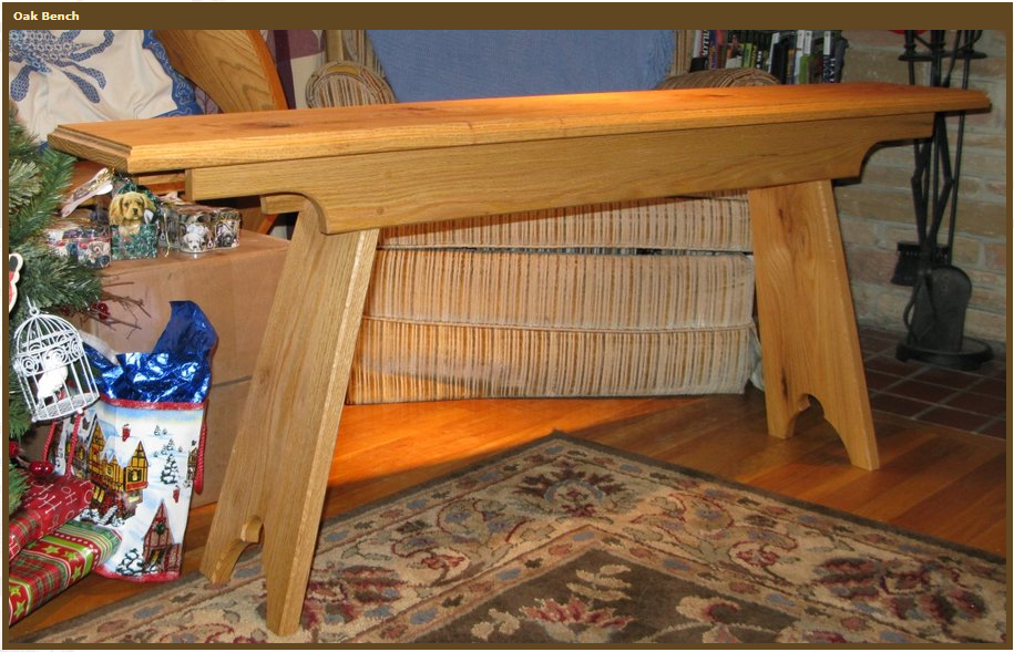 Tavern Height Long Bench in Red Oak (2010)